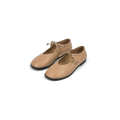 Балетки Cute бежевые гладкие