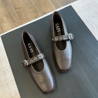 Балетки Muza кофейные гладкие