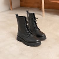 Ботинки Denim черные зернистые