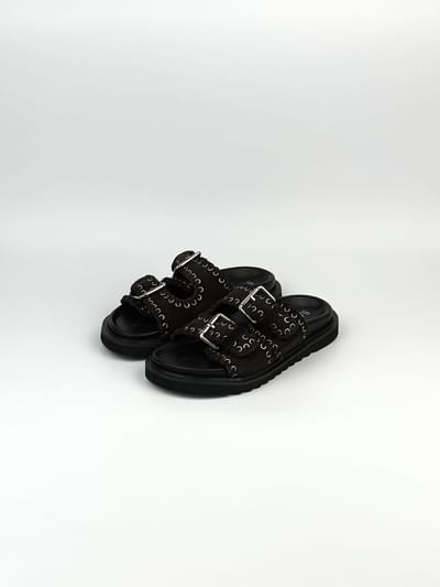 Тапочки Nyx кофейные замша