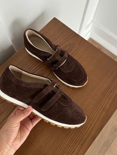 Балетки York кофейные замша
