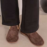 Лоферы NOORA мех кофейные замша