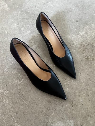 Лодочки Marlen черные гладкие