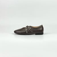 Балетки Lavila кофейные гладкие