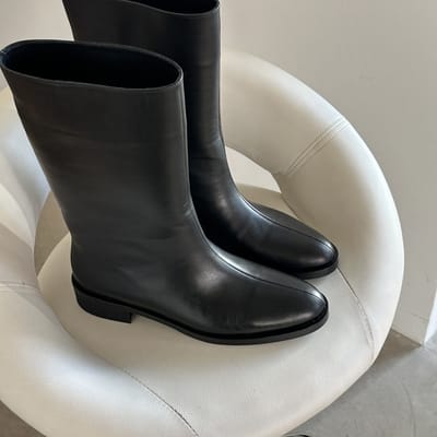 Ботинки Oslo зима черные гладкие