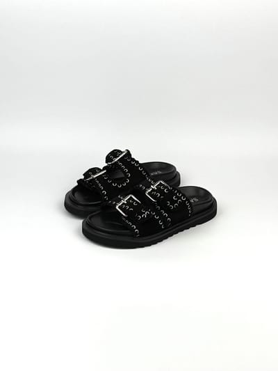 Тапочки Nyx черные замша