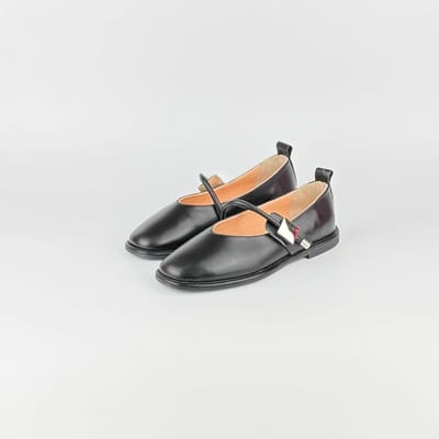 Балетки Jessie черные гладкие