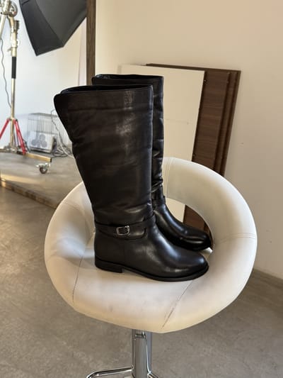 Сапоги Melissa зима черные гладкие