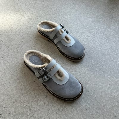 Мюли Tyler голубые замша