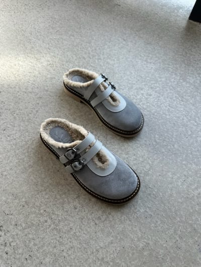 Мюли Tyler голубые замша