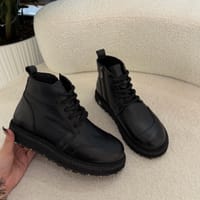 Ботинки Bruno черные зернистые