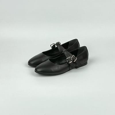 Балетки Yadon черные гладкие