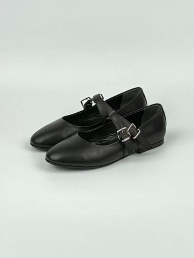Балетки Yadon черные гладкие